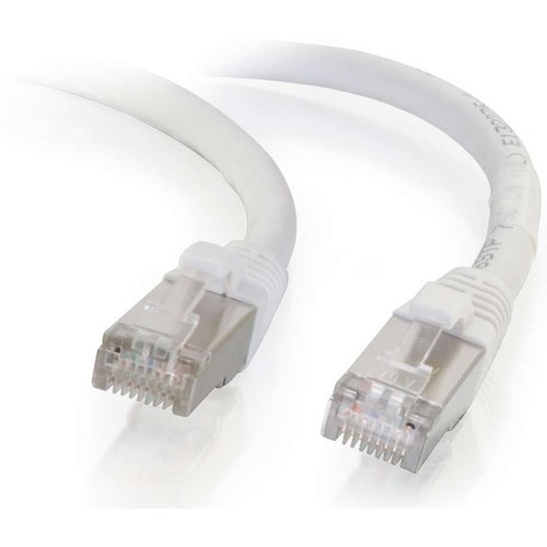 C2G 7ft Cat6 Snagless Shielded (STP) Network Patch Cable - White (00920)
