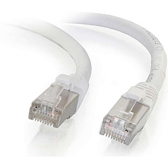 C2G-14ft Cat6 Snagless Shielded (STP) Network Patch Cable - White (00925) C2G-14ft Cat6 Snagless Shielded (STP) Network Patch Cable - White (00925)