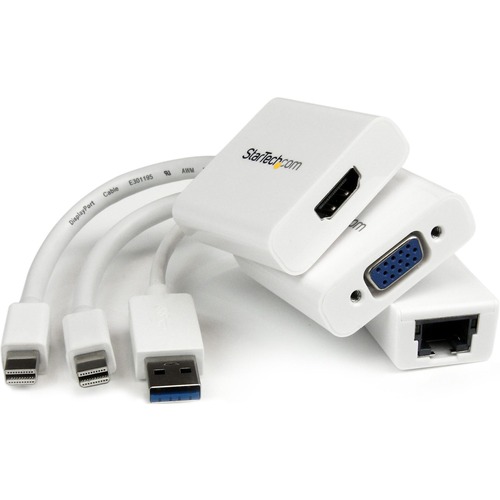 StarTech Macbook Air Accessories Kit - MDP to VGA / HDMI and USB 3.0 Gigabit Ethernet Adapter (MACAMDPGBK)