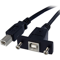 StarTech 3 ft Panel Mount USB Cable B to B - F/M (USBPNLBFBM3)