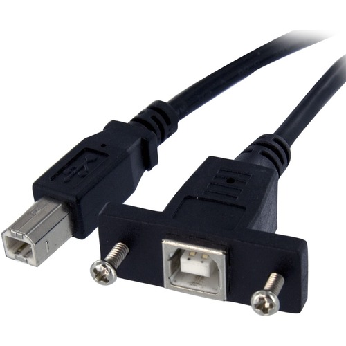 StarTech 3 ft Panel Mount USB Cable B to B - F/M (USBPNLBFBM3)
