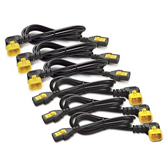APC Power Cord Kit (6 EA), Locking, C13 to C14 (90 Degree), 1.2m (AP8704RWW)