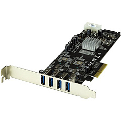 StarTech 4 Port PCI Express (PCIe) SuperSpeed USB 3.0 Card Adapter w/ 2 Dedicated 5Gbps Channels - UASP - SATA / LP4 Power (PEXUSB3S42V) StarTech 4 Port PCI Express (PCIe) SuperSpeed USB 3.0 Card Adapter w/ 2 Dedicated 5Gbps Channels - UASP - SATA / LP4 Power (PEXUSB3S42V)