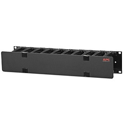 APC Horizontal Cable Manager, 2U x 4" Deep, Single-Sided with Cover (AR8600A)
