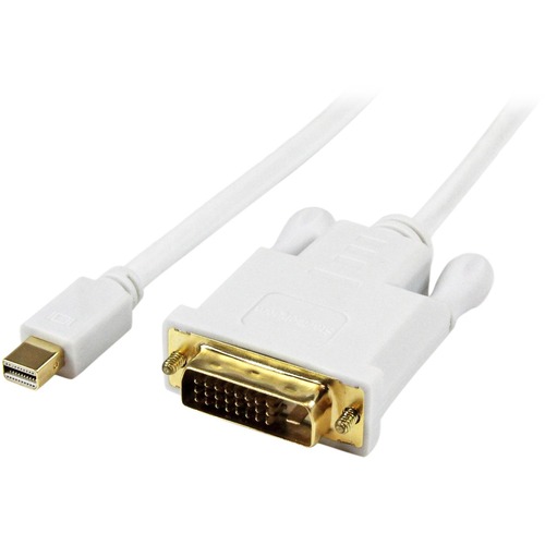 StarTech 6 ft Mini DisplayPort to DVI Active Adapter Converter Cable - mDP to DVI 1920x1200 - White (MDP2DVIMM6WS)