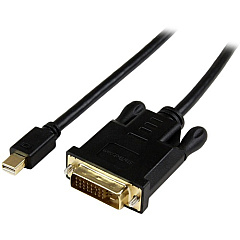 StarTech 6ft Mini DisplayPort to DVI Cable, Active Mini DP to DVI-D Adapter/Converter Cable, 1080p Video, mDP to DVI Monitor/Display (MDP2DVIMM6BS) StarTech 6ft Mini DisplayPort to DVI Cable, Active Mini DP to DVI-D Adapter/Converter Cable, 1080p Video, mDP to DVI Monitor/Display (MDP2DVIMM6BS)