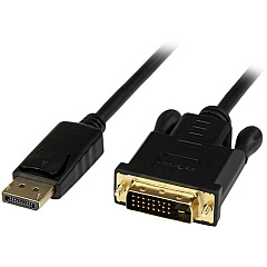 StarTech 6ft (1.8m) DisplayPort to DVI Cable, 1080p, Active DisplayPort to DVI-D Adapter/Converter Cable, DP 1.2 to DVI Monitor Cable (DP2DVIMM6BS) StarTech 6ft (1.8m) DisplayPort to DVI Cable, 1080p, Active DisplayPort to DVI-D Adapter/Converter Cable, DP 1.2 to DVI Monitor Cable (DP2DVIMM6BS)