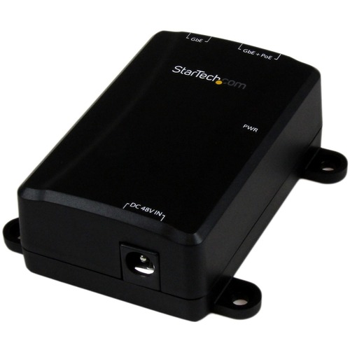 StarTech 1 Port Gigabit PoE Power over Ethernet Injector 48V / 30W - 802.3at / 802.3af - Wall-Mountable (POEINJ1G)