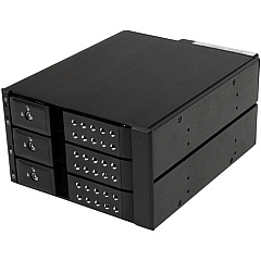 StarTech 3 Bay Aluminum Trayless Hot Swap Mobile Rack Backplane for 3.5in SAS II/SATA III - 6 Gbps HDD (HSB3SATSASBA)