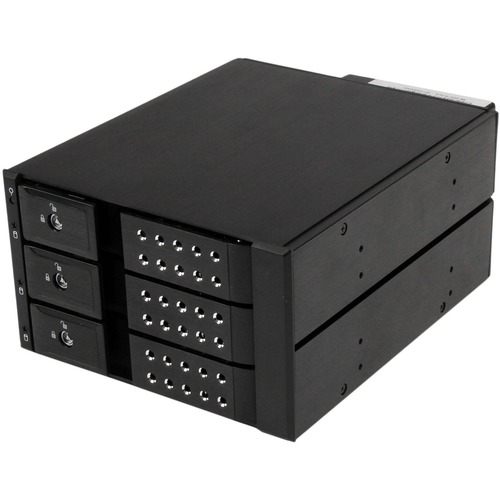 StarTech 3 Bay Aluminum Trayless Hot Swap Mobile Rack Backplane for 3.5in SAS II/SATA III - 6 Gbps HDD (HSB3SATSASBA)