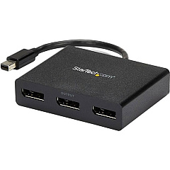 StarTech 3-Port Multi Monitor Adapter, Mini DisplayPort 1.2 to DP MST Hub, Video Splitter for Extended Desktop Mode, Windows Only (MSTMDP123DP)
