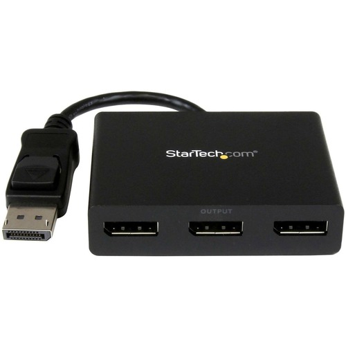 StarTech 3-Port Multi Monitor Adapter, DisplayPort 1.2 MST Hub, Dual 4K, 1x 1080p, Video Splitter for Extended Desktop Mode, Windows (MSTDP123DP)