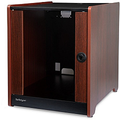 StarTech 12U Rack Enclosure Server Cabinet - 21 in. Deep - Wood Finish - Flat Pack (RKWOODCAB12)