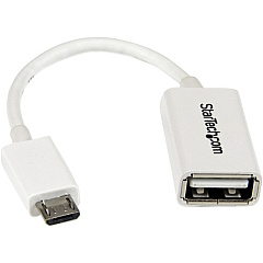 StarTech 5in White Micro USB to USB OTG Host Adapter M/F (UUSBOTGW) StarTech 5in White Micro USB to USB OTG Host Adapter M/F (UUSBOTGW)
