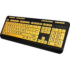 Adesso Luminous 4X Large Print Multimedia Desktop Keyboard (AKB132UY)