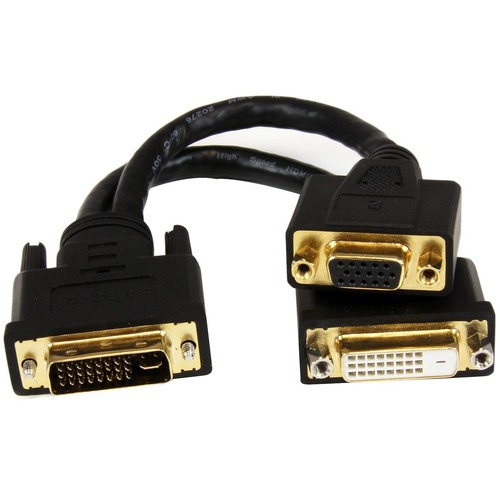 StarTech 8in Wyse DVI Splitter Cable - DVI-I to DVI-D and VGA - M/F (DVI92030202L)