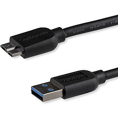 StarTech 0.5m (20in) Slim SuperSpeed USB 3.0 A to Micro B Cable - M/M (USB3AUB50CMS)