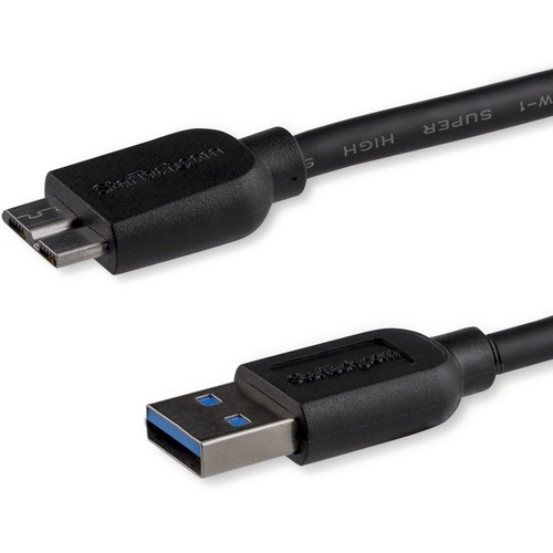 StarTech 0.5m (20in) Slim SuperSpeed USB 3.0 A to Micro B Cable - M/M (USB3AUB50CMS)