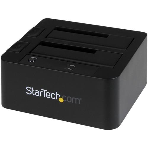 StarTech Dual-Bay USB 3.0 / eSATA to SATA Hard Drive Docking Station, 2.5/3.5" SATA III, SSD/HDD Dock, Top-Loading (SDOCK2U33EB)