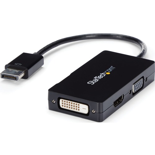 StarTech Travel A/V adapter: 3-in-1 DisplayPort to VGA DVI or HDMI converter (DP2VGDVHD)