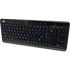 Adesso 3-Color Illuminated Compact Multimedia Keyboard (AKB120EB)