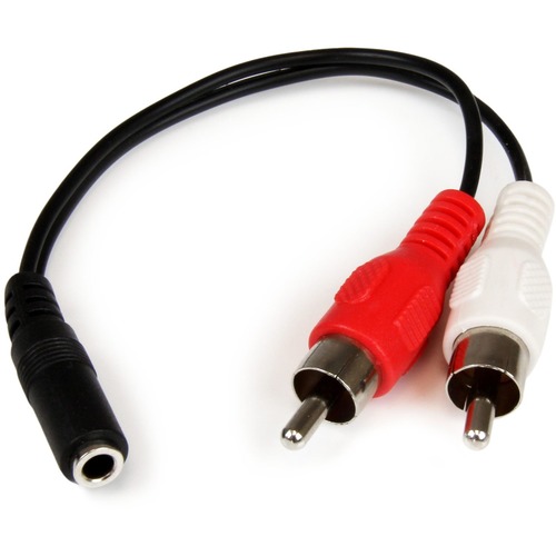 StarTech 6in Stereo Audio Cable - 3.5mm Female to 2x RCA Male (MUFMRCA)