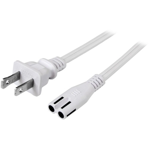StarTech 6 ft White Standard Laptop Power Cord - NEMA 1-15P to C7 (PXT101NB6W)