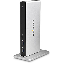StarTech USB 3.0 Docking Station - Compatible with Windows / macOS - Dual DVI Docking Station Supports Dual Monitors - DVI to HDMI and DVI to VGA Adapters Included - USB3SDOCKDD