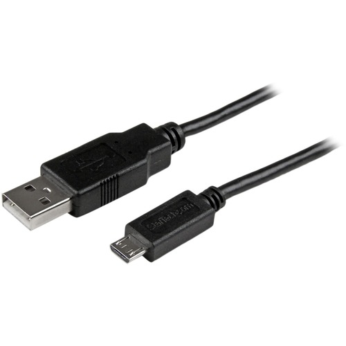 StarTech 3 ft Mobile Charge Sync USB to Slim Micro USB Cable for Smartphones and Tablets - A to Micro B M/M (USBAUB3BK)