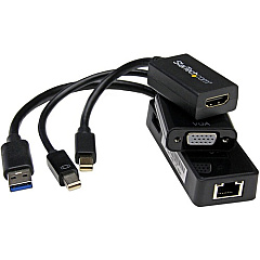 StarTech 3-in-1 Accessory Kit for Surface and Surface Pro 4 - mDP to HDMI or VGA - USB 3.0 to GbE - Also works with Surface Pro 3 and Surface 3 (MSTP3MDPUGBK)