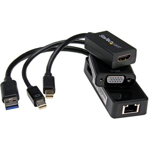StarTech 3-in-1 Accessory Kit for Surface and Surface Pro 4 - mDP to HDMI or VGA - USB 3.0 to GbE - Also works with Surface Pro 3 and Surface 3 (MSTP3MDPUGBK)