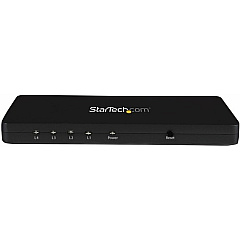StarTech 4K HDMI Splitter - 4k 30Hz - 4 Port - Aluminum - Backward Compatible - HDMI Multi Port - HDMI Hub (ST124HD4K)