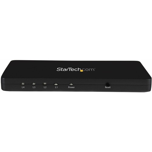 StarTech 4K HDMI Splitter - 4k 30Hz - 4 Port - Aluminum - Backward Compatible - HDMI Multi Port - HDMI Hub (ST124HD4K)