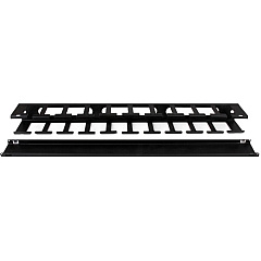 StarTech 1U Horizontal Finger Duct Rack Cable Management Panel with Cover (CMDUCT1UX)
