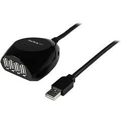 StarTech 15m USB 2.0 Active Cable with 4 Port Hub (USB2EXT4P15M)