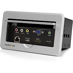 StarTech Star Tech.com Conference Table Connectivity Box - HDMI / VGA / Mini DisplayPort to HDMI Output with Fast Charge USB Port (BOX4HDECP)