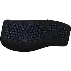 Adesso Color Illuminated Ergonomic Keyboard (AKB150EB)