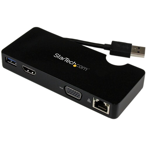 StarTech Travel Docking Station for Laptops - HDMI or VGA - USB 3.0 - Portable Universal Laptop Mini Dock (USB3SMDOCKHV)