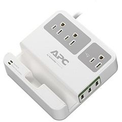 APC Essential SurgeArrest, 3 Outlets, 3 USB Charging Ports, 120V (P3U3)