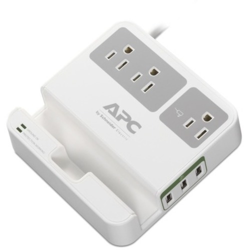 APC Essential SurgeArrest, 3 Outlets, 3 USB Charging Ports, 120V (P3U3)