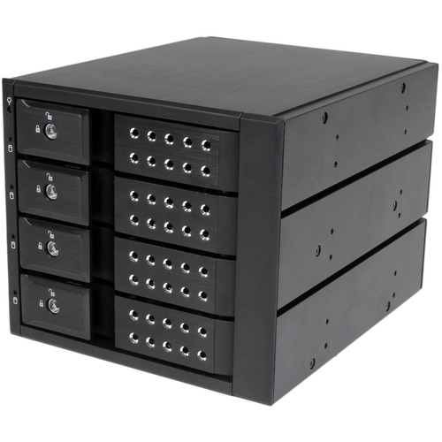 StarTech 4 Bay Aluminum Trayless Hot Swap Mobile Rack Backplane for 3.5in SAS II/SATA III - 6 Gbps HDD (HSB4SATSASBA)