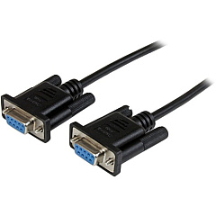 StarTech 1m Black DB9 RS232 Serial Null Modem Cable F/F (SCNM9FF1MBK)