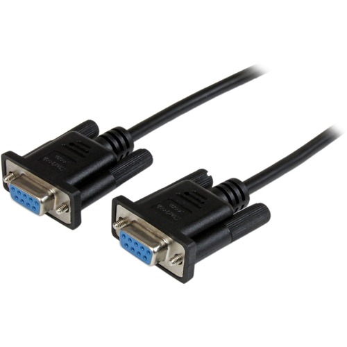 StarTech 2m Black DB9 RS232 Serial Null Modem Cable F/F (SCNM9FF2MBK)
