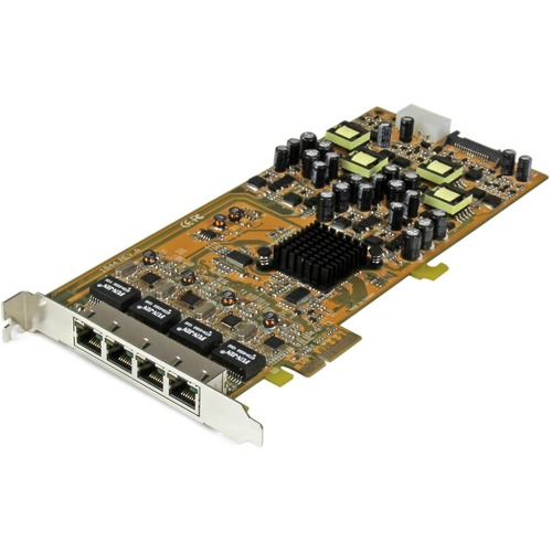 StarTech 4 Port Gigabit Power over Ethernet PCIe Network Card - PSE / PoE PCI Express NIC (ST4000PEXPSE)
