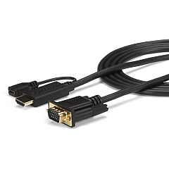 StarTech HDMI to VGA Cable - 6 ft / 2m - 1080p - 1920 x 1200 - Active HDMI Cable - Monitor Cable - Computer Cable (HD2VGAMM6)
