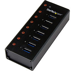StarTech 7 Port USB 3.0 Hub - Desktop or Wall-mountable Metal Enclosure (ST7300U3M) StarTech 7 Port USB 3.0 Hub - Desktop or Wall-mountable Metal Enclosure (ST7300U3M)