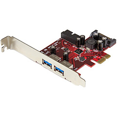 StarTech 4 Port PCI Express USB 3.0 Card - 2 External & 2 Internal - SATA Power (PEXUSB3S2EI) StarTech 4 Port PCI Express USB 3.0 Card - 2 External & 2 Internal - SATA Power (PEXUSB3S2EI)