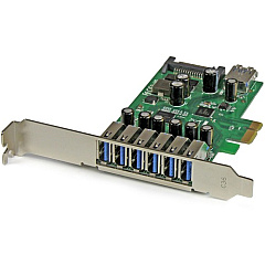 StarTech 7 Port PCI Express USB 3.0 Card - Standard and Low-Profile Design (PEXUSB3S7) StarTech 7 Port PCI Express USB 3.0 Card - Standard and Low-Profile Design (PEXUSB3S7)