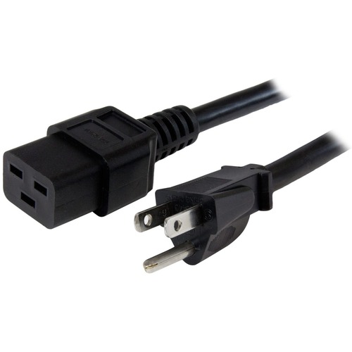 StarTech 6ft (1.8m) Heavy Duty Power Cord, NEMA 5-15P to C19, 15A 125V, 14AWG, Computer Power Cord, Heavy Gauge Power Cable (PXT515C19146)