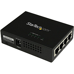 StarTech 4 Port Gigabit Midspan - PoE+ Injector - 802.3at and 802.3af (POEINJ4G) StarTech 4 Port Gigabit Midspan - PoE+ Injector - 802.3at and 802.3af (POEINJ4G)